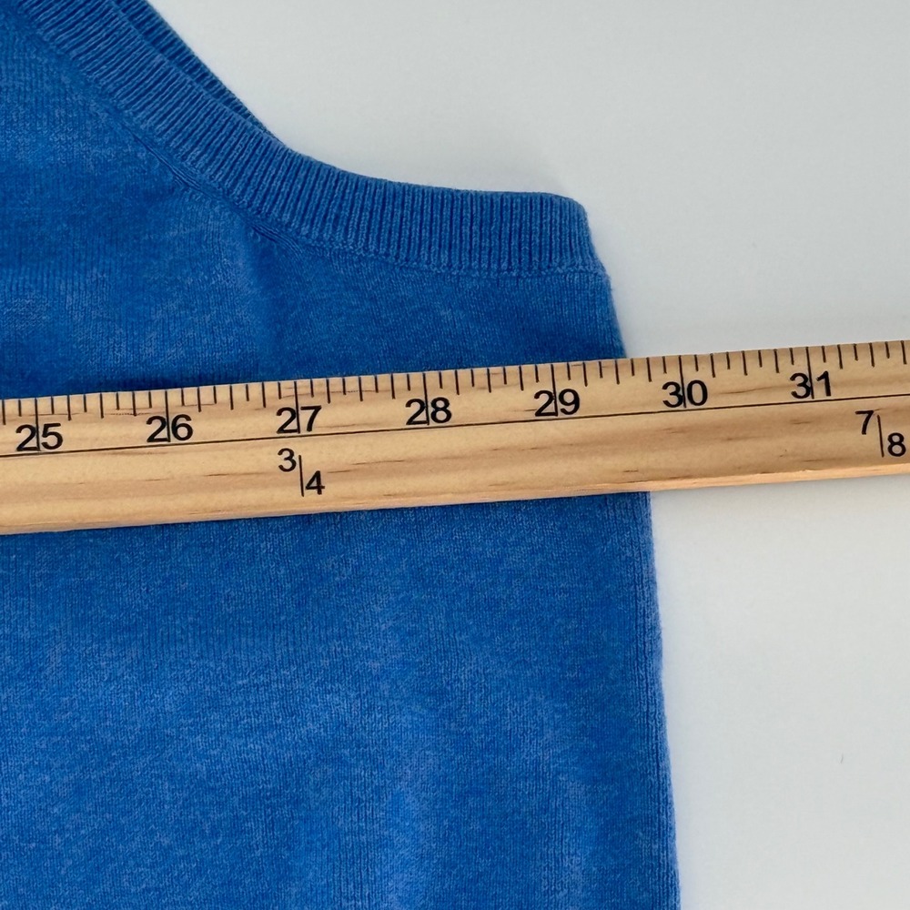 Polo Ralph Lauren Blue Pima Cotton V-Neck Sweater Vest Mens 4XB Big Yellow Pony - Picture 6 of 7